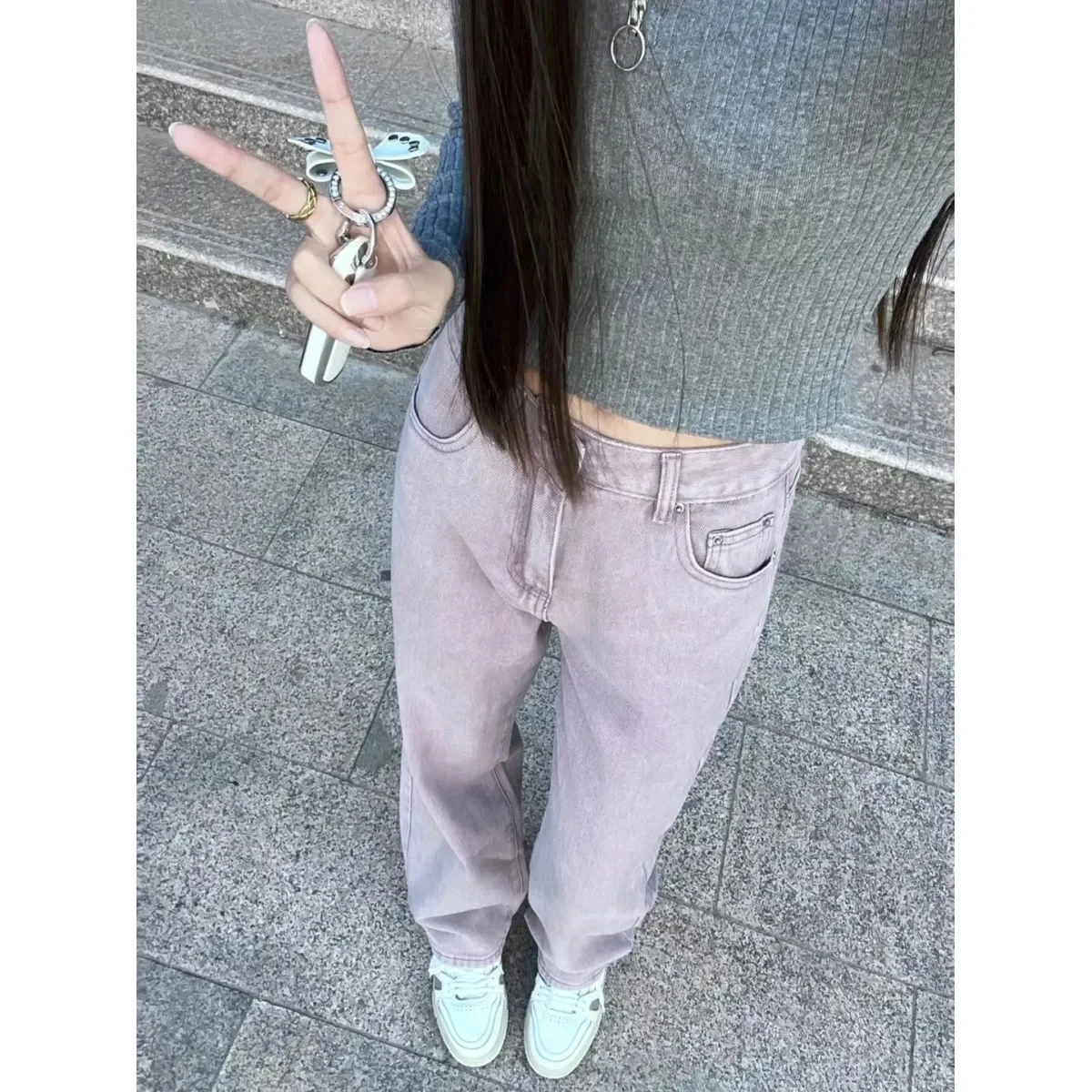 

Trousers Jeans Youthful Woman Clothes Embroidery Floral Pattern Print Graphic Art Decoration Female Ladies Denim Fashion