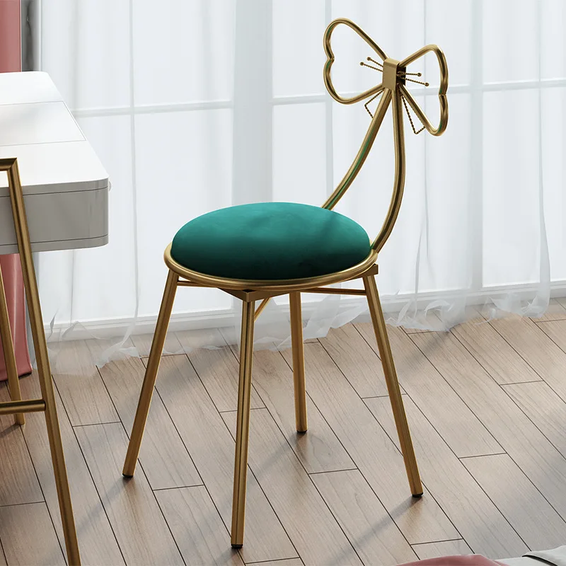 Modern Minimalista Fada Maquiagem Stool, Home Dining Cadeiras, Cadeira do encosto, Sala de estar