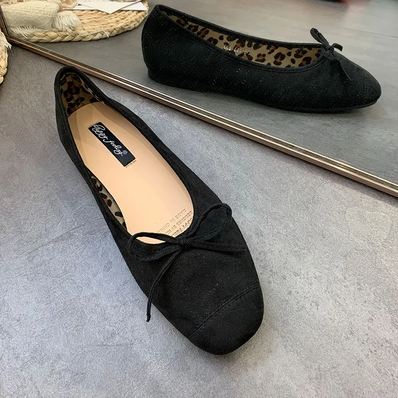 Modische flache Damenschuhe, Ballerinas, neue Frühlings- und Herbstkollektion, weiche Slip-On-Schuhe für Damen, Schmetterlingsknoten, flache Damenschuhe. – Detail 19