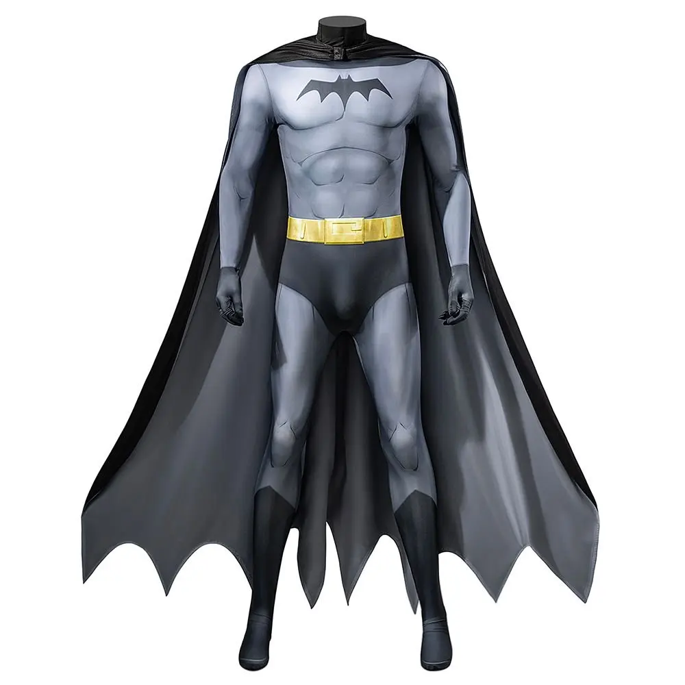 

Super hero Bat Cosplay Costume Bruce Wayne Jumpsuit Bodysuit Cape Outfit Halloween Props Bodysuit Kids Adult X-Mas CosCake