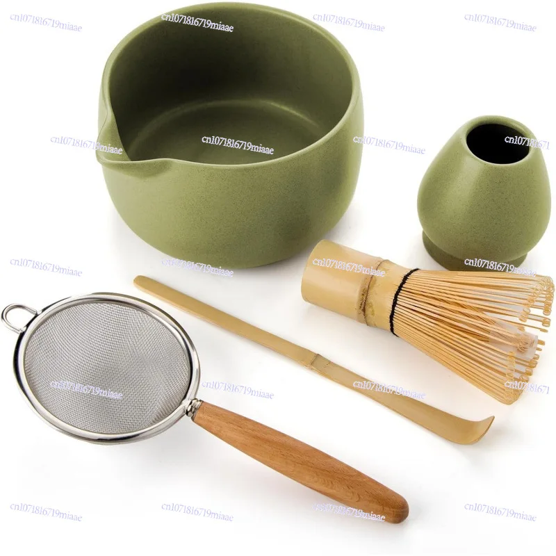 

Ceramic Tea Box Stand Matte Green Japanese Tea Box Seat Box Matcha Tool Imitation Song Accessories