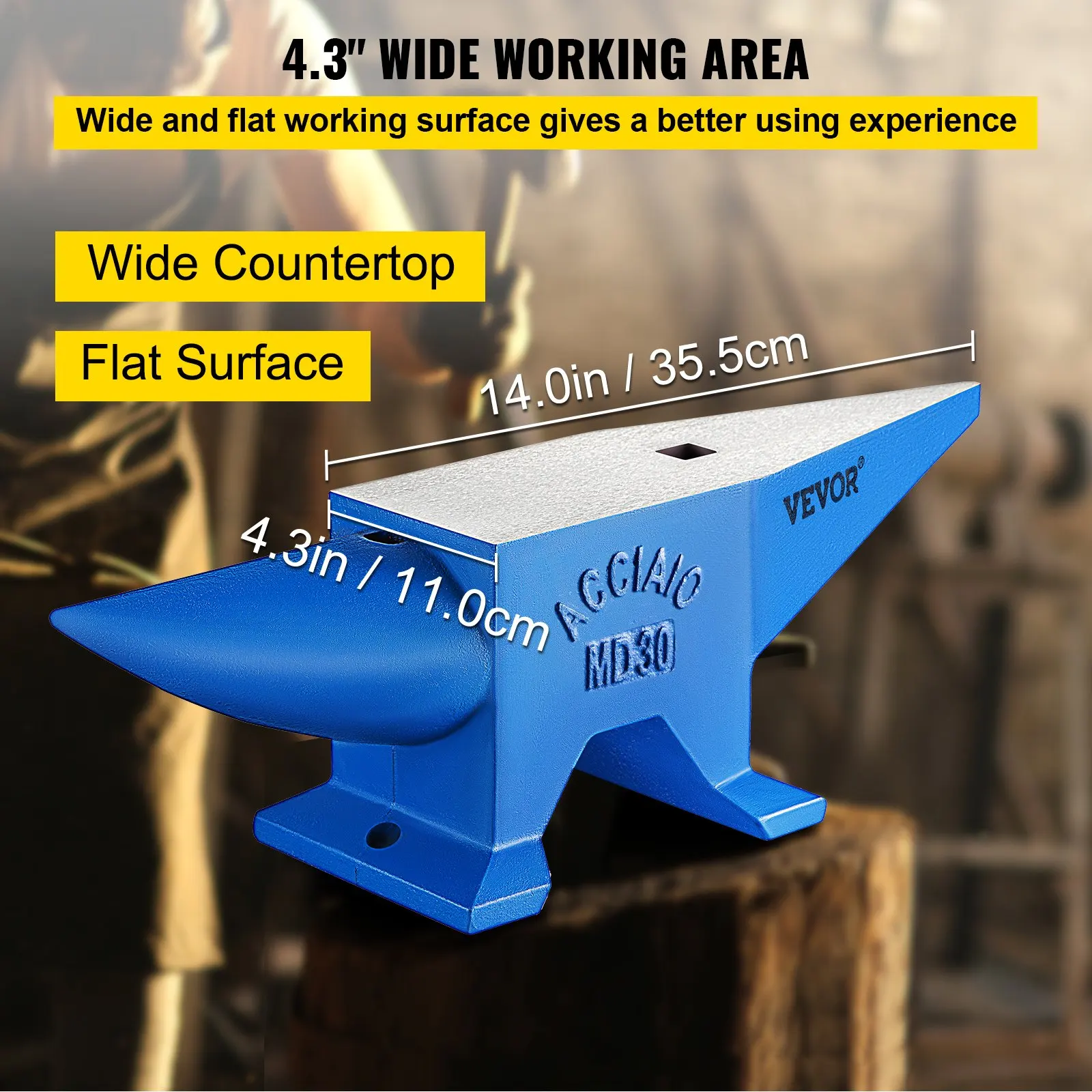 프로 호른 앤빌, 30KG 66.1LBS 무게 강철 앤빌, 휴대용 견고한 주철 앤빌, 대장장이용 앤빌