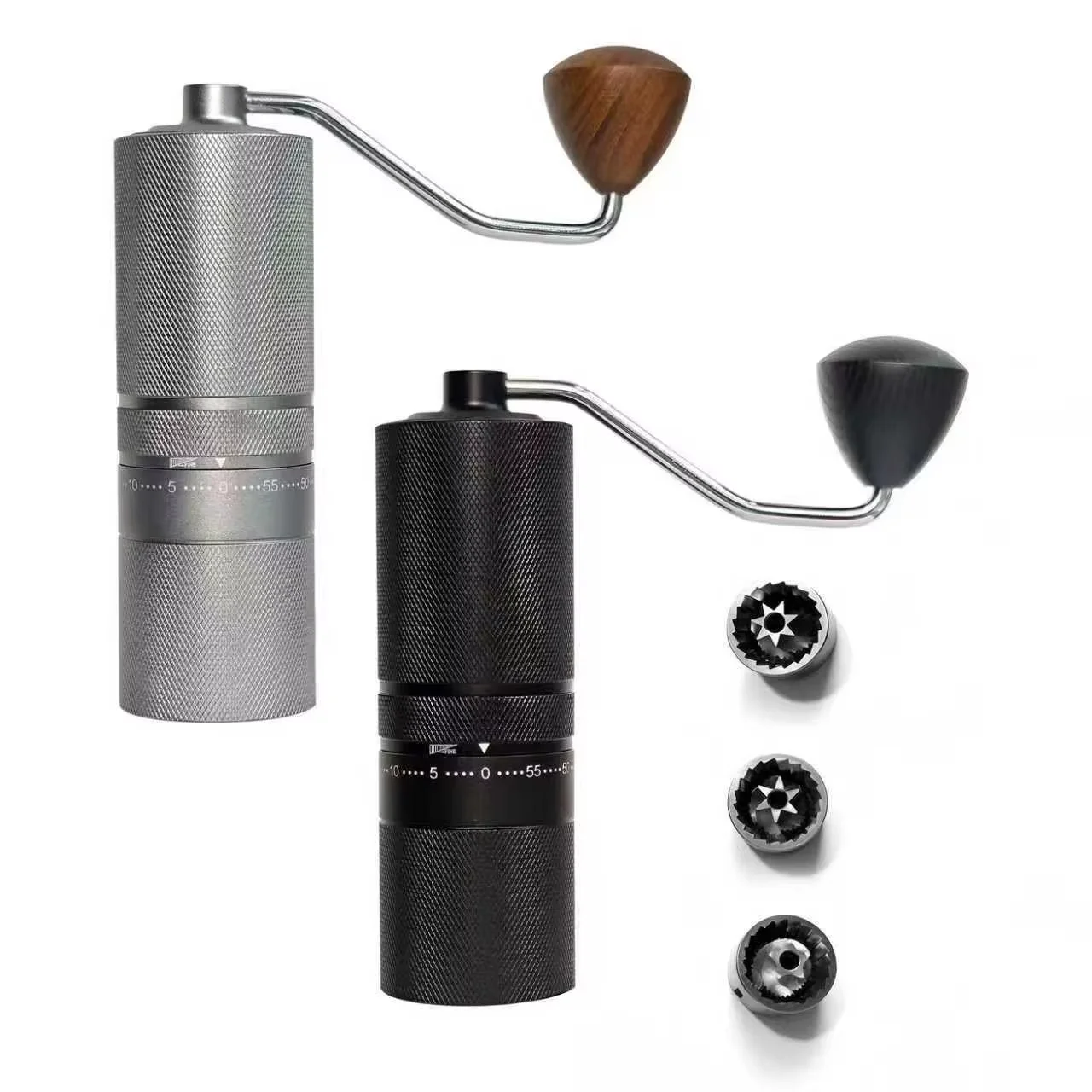 New Professional Stainless Steel Burr Homeuse Espresso Mini Small Hand Mill Portable Manual Coffee Grinder with Wood Handle