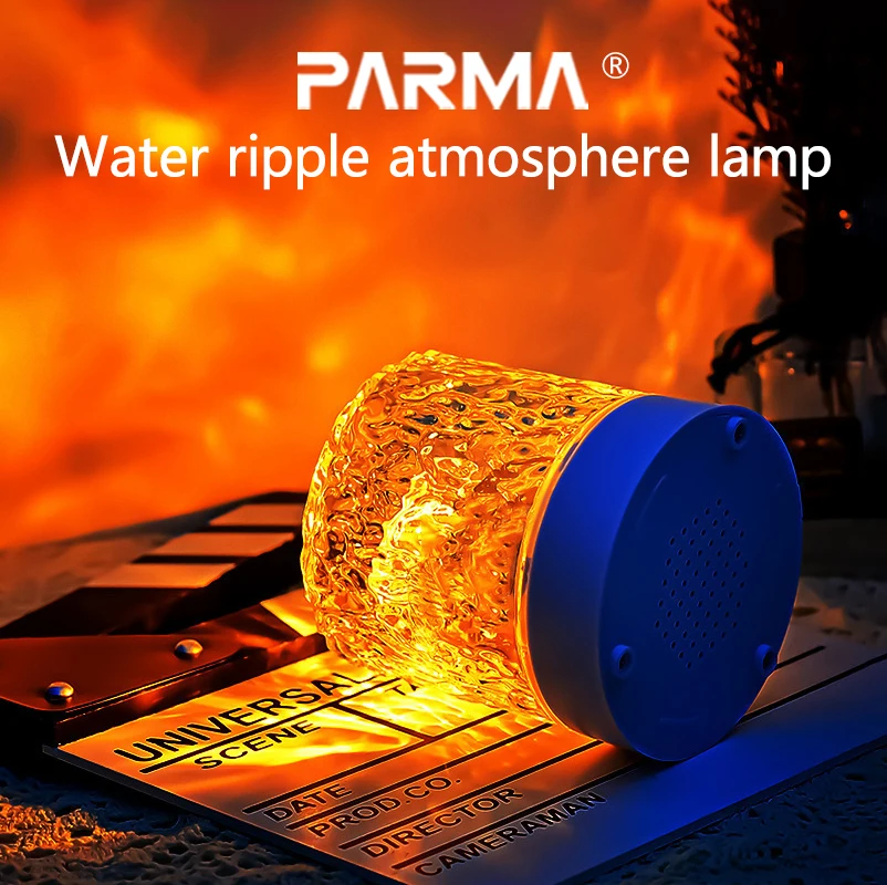 

Nightlight light and shadow romantic rotating water ripple lamp bedside lamp projection water ripple lamp atmosphere lamp