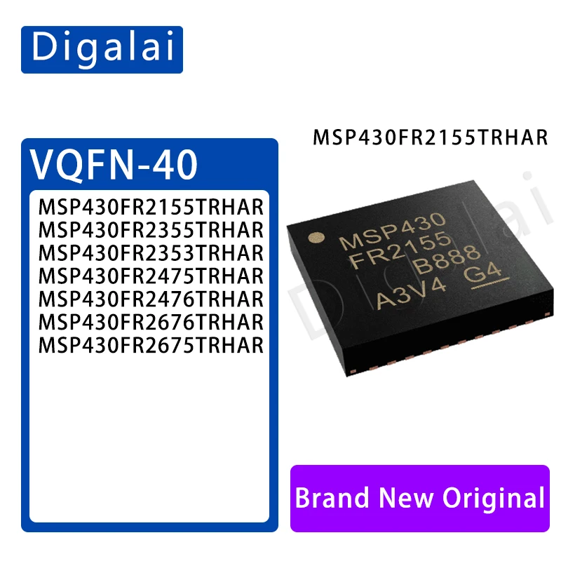 

100% Original MSP430FR2xxxTRHAR FRAM MCU 32KB +4KB RAM Ultra-Low Power 1.8-3.6V VQFN-40 Bulk Stock for Industrial/Smart Meter