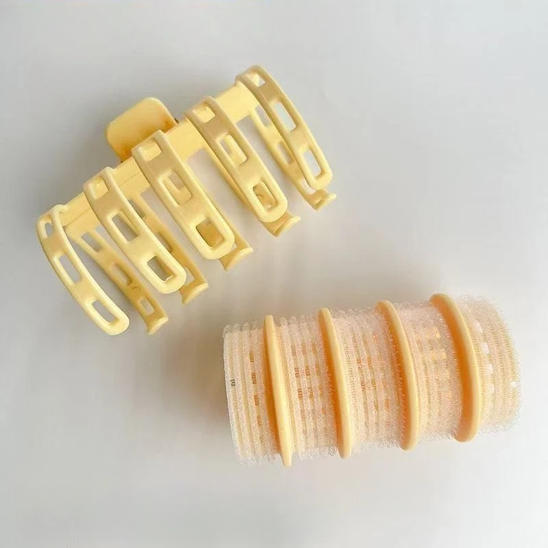 Self‑Grip Hair Rollers With Clip, No Heat Bangs Curler, Fluffy Volume Hair Curling Tool, DIY Hairstyle For Air Bangs Root Lift