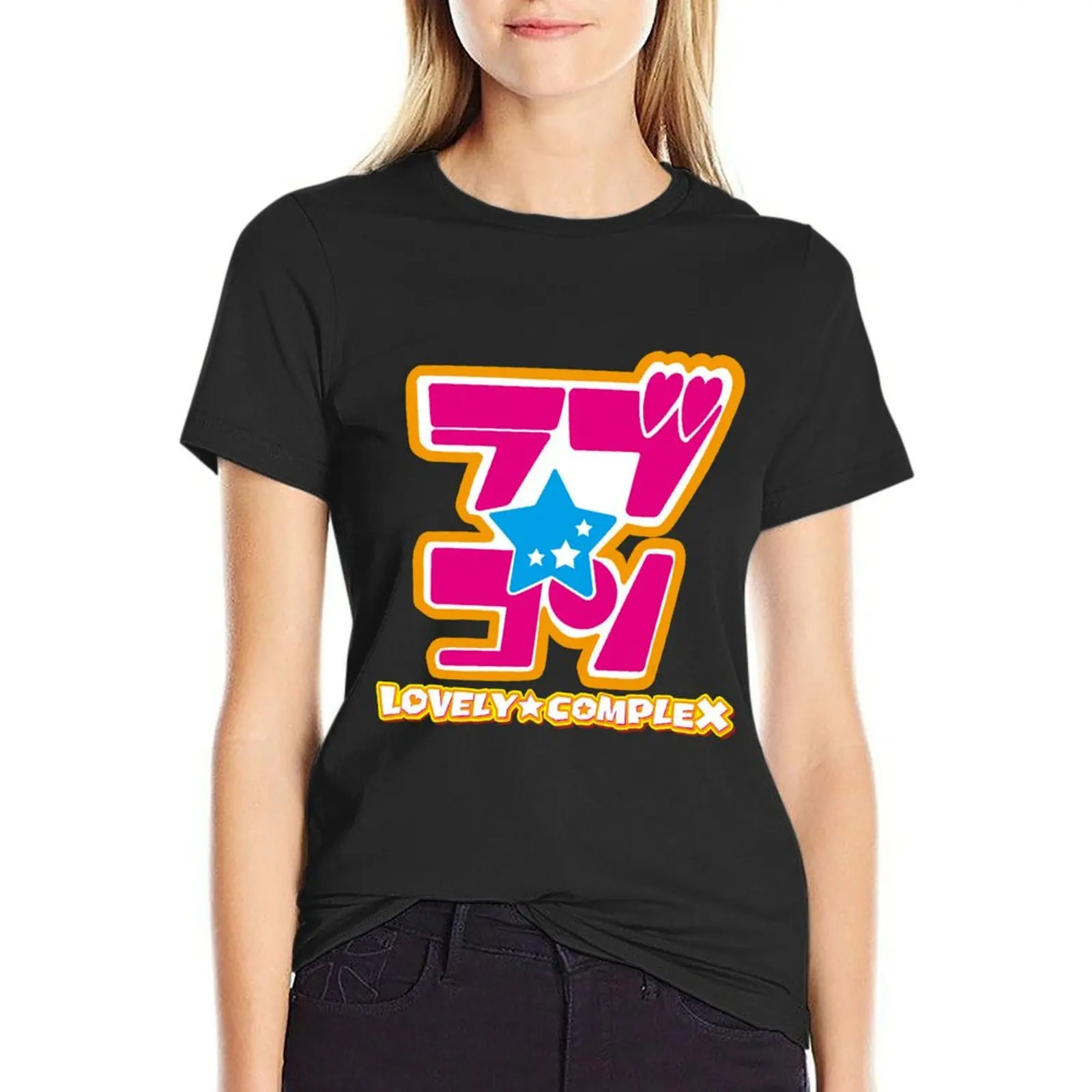 

Lovely Complex Logo T-Shirt aesthetic clothes summer tops summer clothes lady clothes workout shirts for Women loose fit