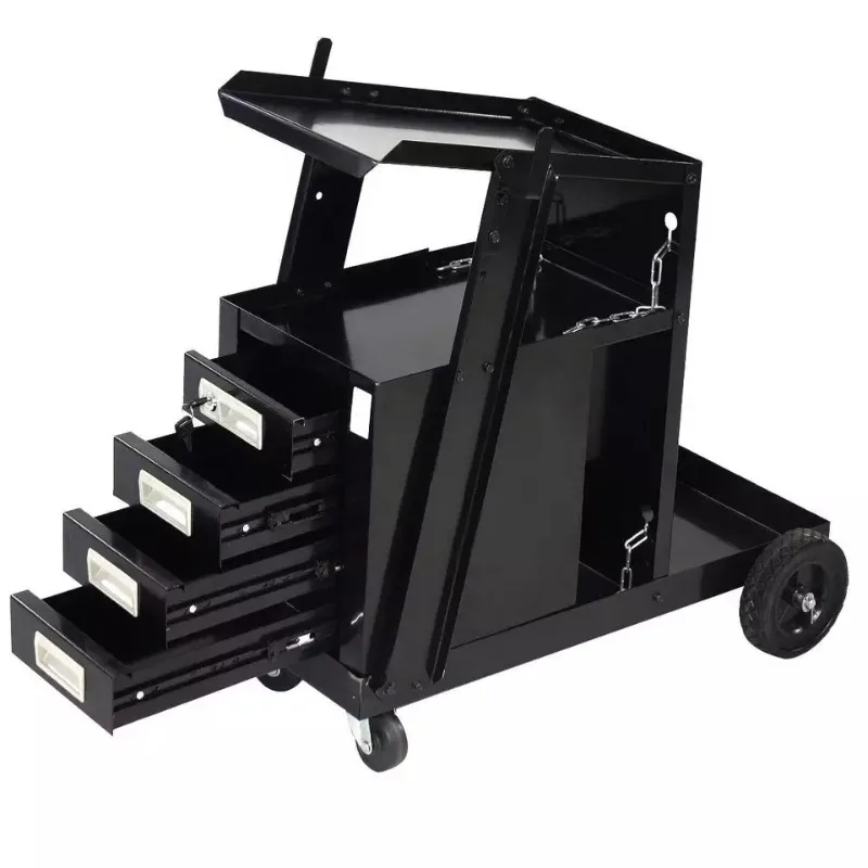 

Four-layer drawer with handle Movable electric welding machine Tool car Electric welding cart
