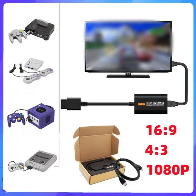 1080P HDMI-compatible Adapter For N64/SNES/SFC/NGC 16:9 4:3 Game Video Signal To HDMI-compatible Signal For HD TV/Moniter