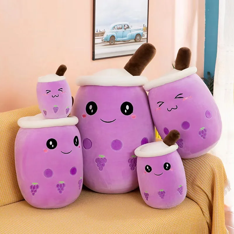 Milk tea plush toy Boba milk tea ice cream milk tea fruit tea plush toy plush pillow Boba teacup gift girl