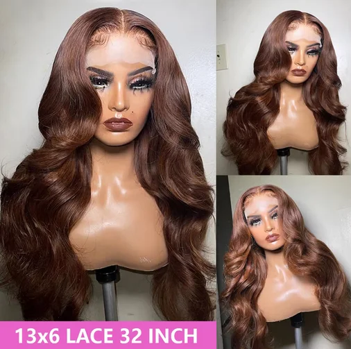 Chocolate Brown Lace Front Wigs Body Wave Brown Lace Front Human Hair Wigs Hd 13x6 Lace Frontal Wig Colored Human Hair Wigs