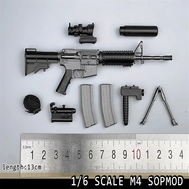 1/6 Soldier M4 M4A1 M4 SOPMOD M4+M203 XM177 M16 MK12 UZI SMG