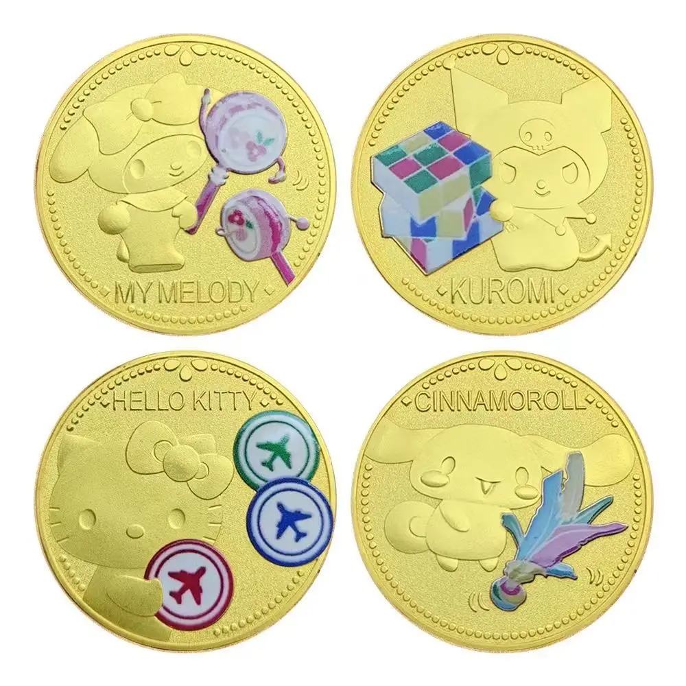 

2025 New Hello Kitty, Kulomie Commemorative Coin Animation Children's Gift Badge Metal Craft Gift