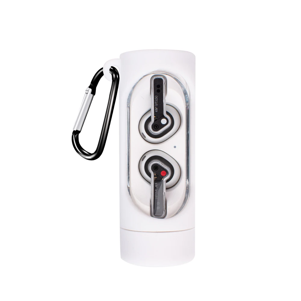 Capa de silicone para fone de ouvido, capa protetora com mosquetão anti-perdido