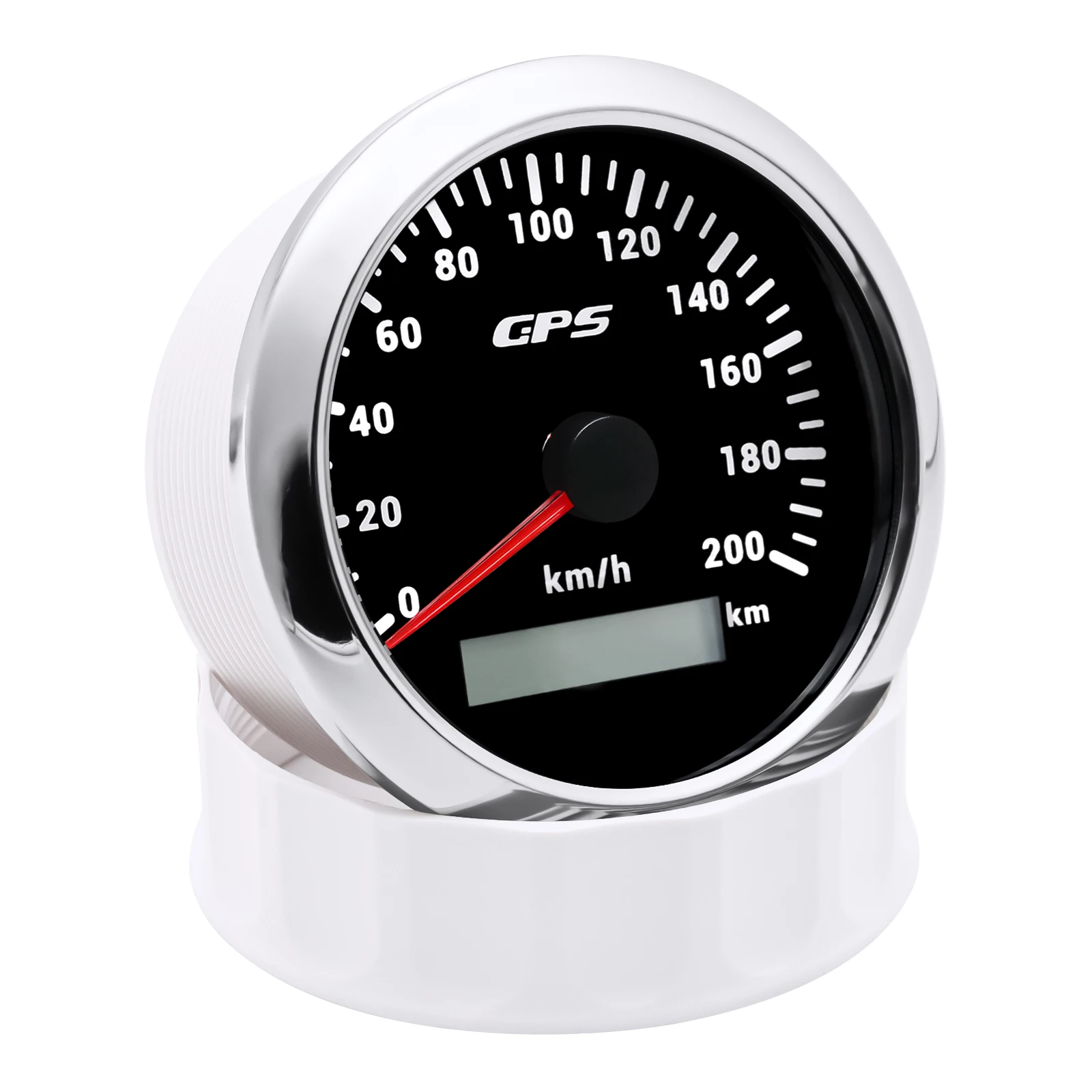 60 120 200 KMH MPH 85mm Marine GPS-Tachometer Bootsgeschwindigkeitsmesser mit GPS-Antenne Motorrad-Autoanzeige für Audi A3 A4 7-Farben-LED – Detail 5
