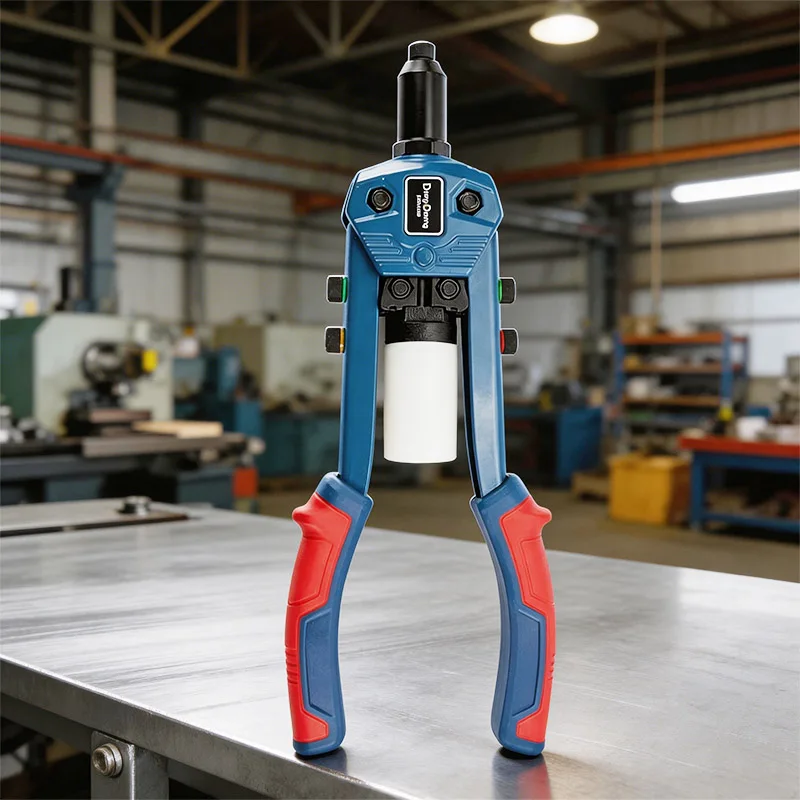 Self-Return Dual Handle Rivet Gun CR-Mo Steel 3-Jaw Claw Strong Wear-Resistant Heavy Duty Blind Riveter Tool Aluminum Metal