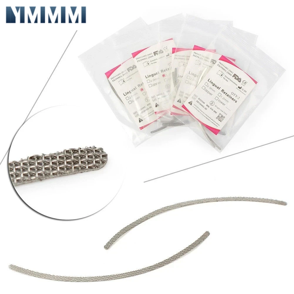 Orthodontic Buttons Tools 5Packs 10Pcs Dental Orthodontic Universal Lingual Retainers Mesh Base 1.2mm/2.0mm Dentistry Tools