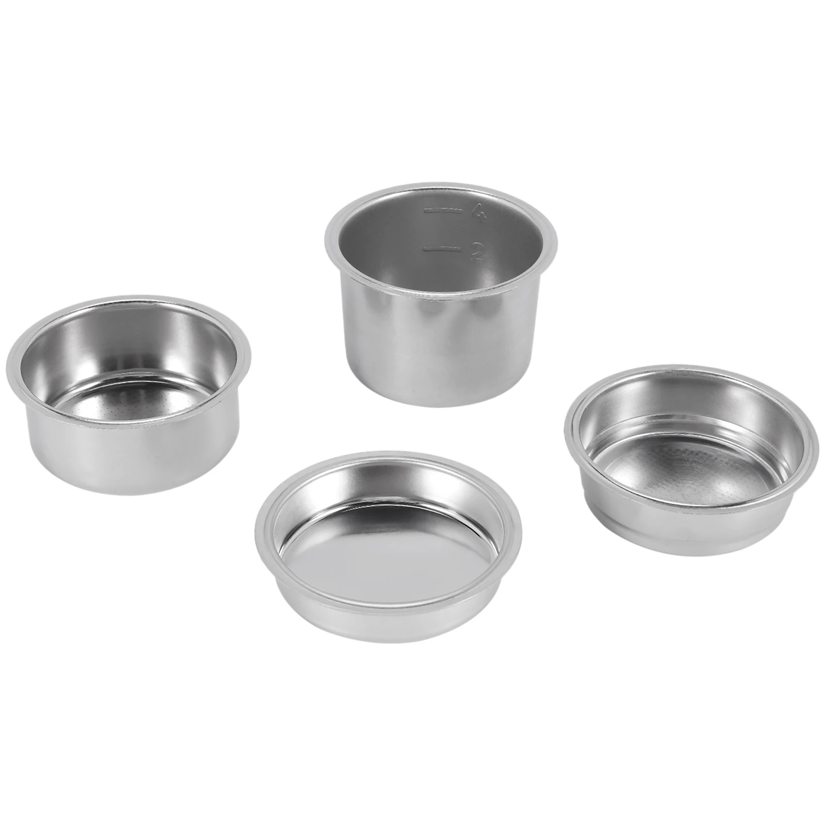 4PCS 51Mm Coffee Filter Replacement Filter Basket For Coffee Bottomless Portafilter For Delonghi Espresso Machine Parts-[A22I St