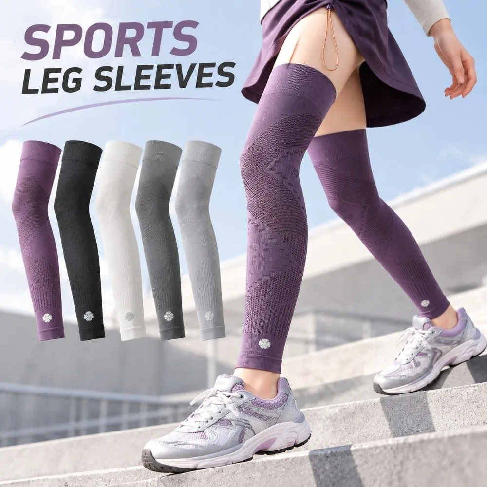 Breathable Mesh High Knee Leg Sleeve Segmented Compression Sun Protection Knee Compression Sleeve Elastic Stretch