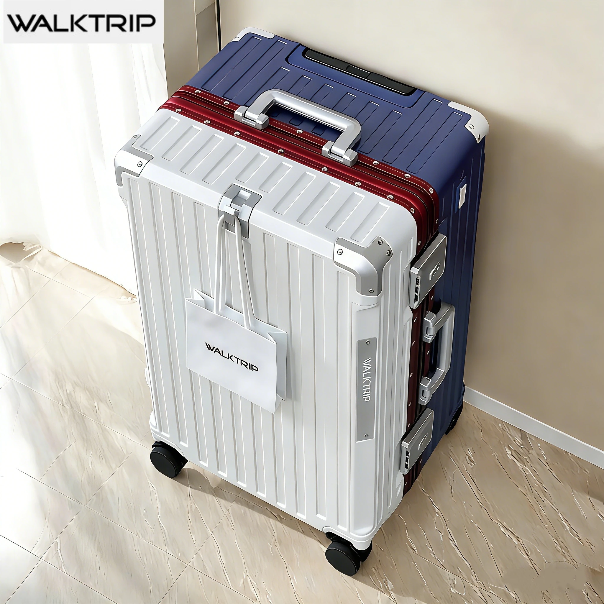 

Чемодан на колесиках большой вместимости, жесткий корпус из утолщенного поликарбоната с алюминиевой рамой, замок TSA, 20/24/26/28/30 дюймов