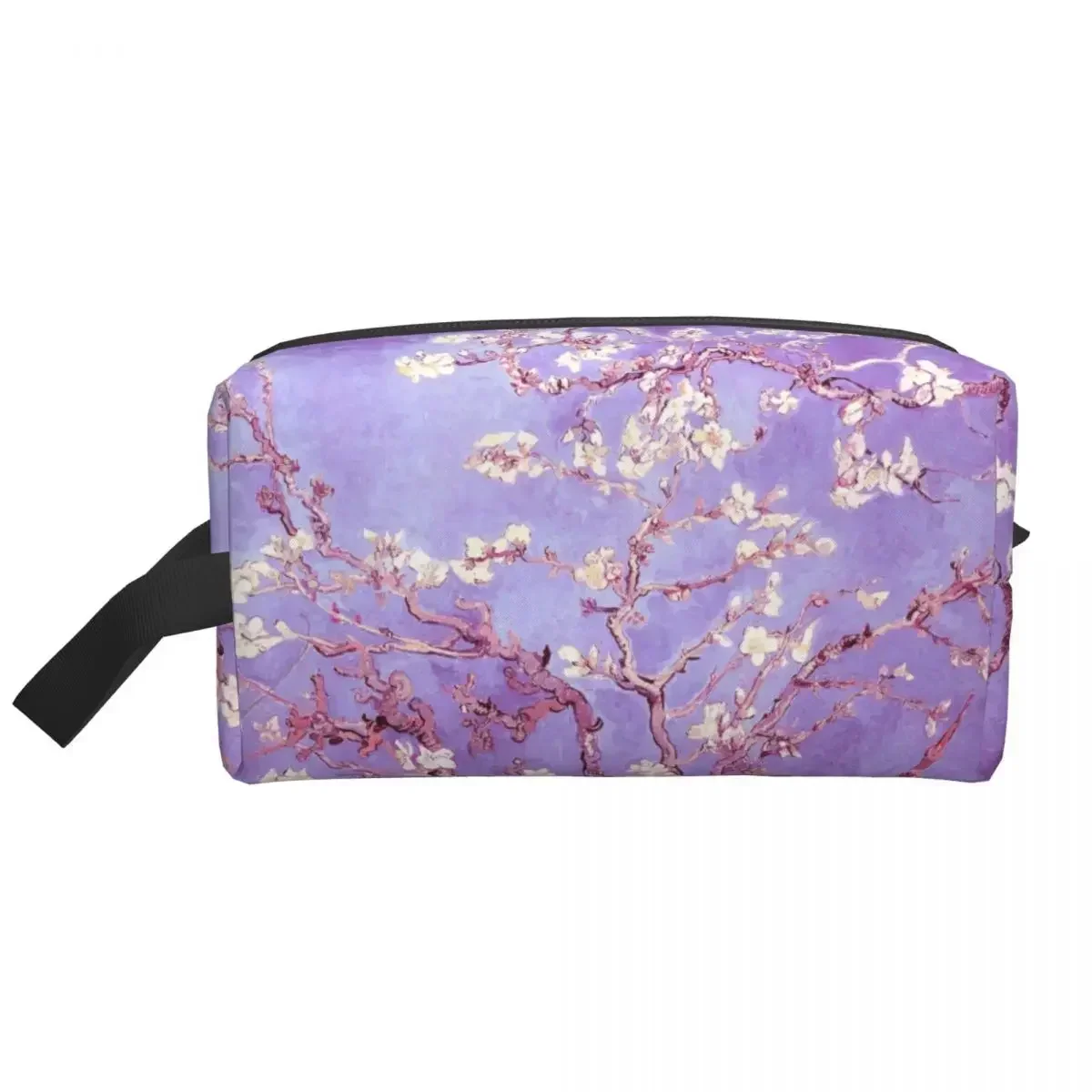 Travel Vincent Gogh Almond Blossoms Lavender Violet Toiletry Bag Flowers Makeup Cosmetic Organizer Storage Dopp Kit Case