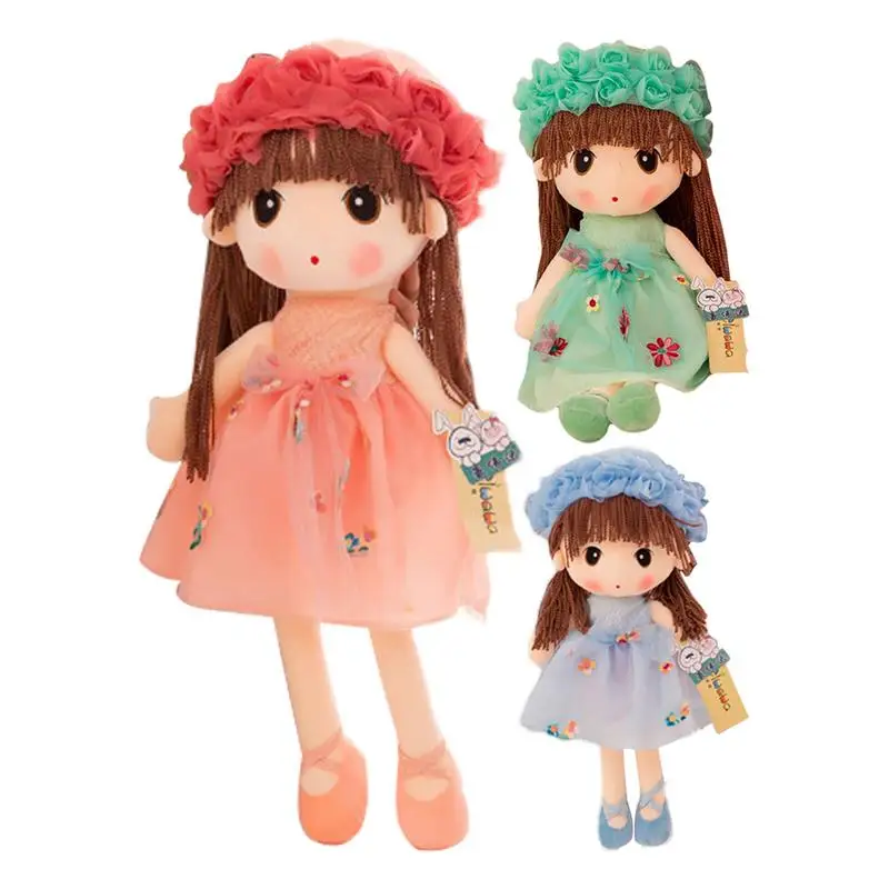 45cm Cute Soft Rag Doll Girl Princess Cute Sleeping Figure Toys Stuffed Plush Toy Princess Doll for Kids Birthday Christmas Gift