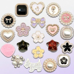 1-10pcs Acrylic Shoe Charms Pearls Shoe Decorations Pins for Sandal Star Flowers Accessories Clog Buckles for Women Girls Gifts