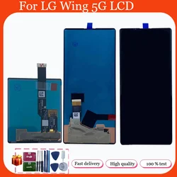 For LG Wing 5G LCD Display Touch Screen Digitizer Assembly Display Replacement Repair Parts LMF100N Display