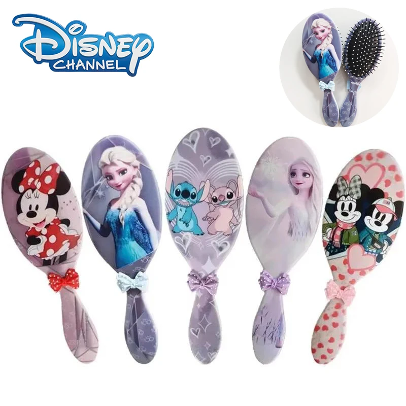 

Disney Stitch Air Cushion Comb Minnie Mouse Frozen Elsa Cartoon Bowknot Massage Hair Brush Haircare Hairdressing Tool Girl Gifts