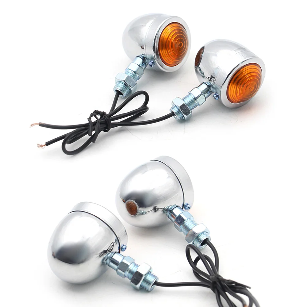 2 قطعة دراجة نارية بدوره إشارات أضواء IP66 مقاوم للماء الرجعية المعادن الوامض سلك واحد بدوره إشارات أضواء دراجة نارية الملحقات #5