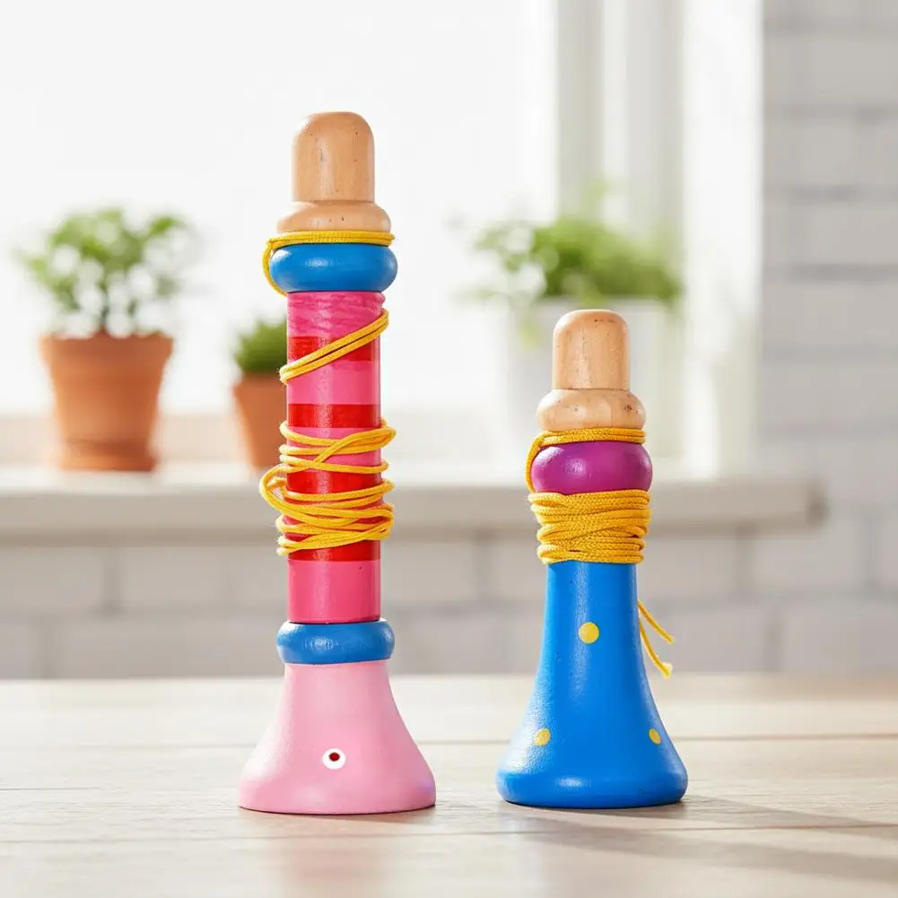 Wooden Music Toys Children Early Montessori Educational Toy Colorful Musical Instruments Games for Kids Trumpet Random Color