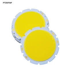 FTZOTOF COB Lighting Source Round 15W 20W 30W 40-66V DC 49mm Built-In Chip LED Warm Natural Cool White Bulb DIY Directional Lamp