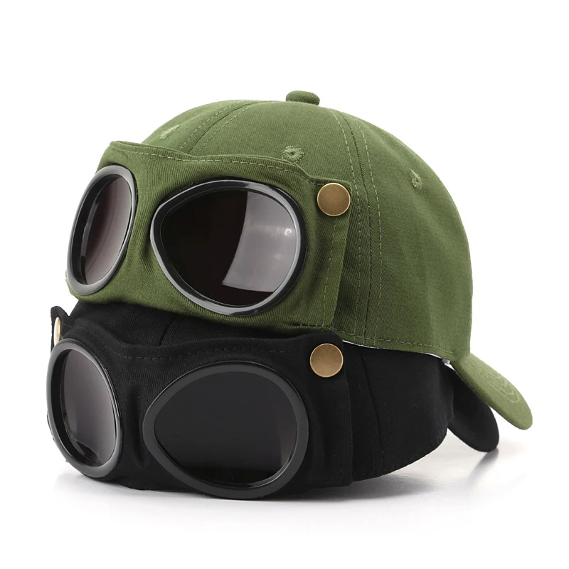 Okulary pilotki męska czapka damskie do koszykówki moda Outdoor Sports Reverse Snapback urocze uszy osłona przeciwsłoneczna taniec uliczny