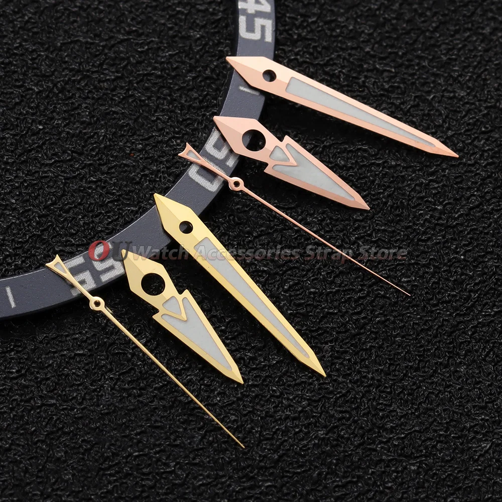 1PCS Watch Hands C3 Green Luminous For NH35 NH36 NH37 NH38 NH39 NH70 Movement Watches Pointers 3Pin Gray Watch Accessories Tools