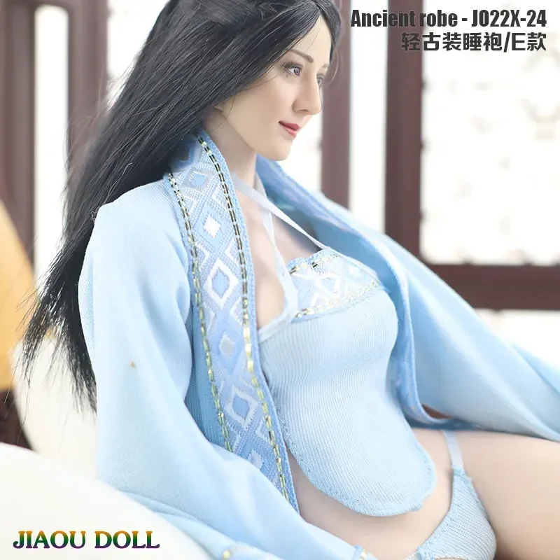 1/6 Scale Ancient  Chinese Clothing Sexy Nightgown Robe with Bellyband Underwear Model for 12in Action Figure Toy Accessory image 2