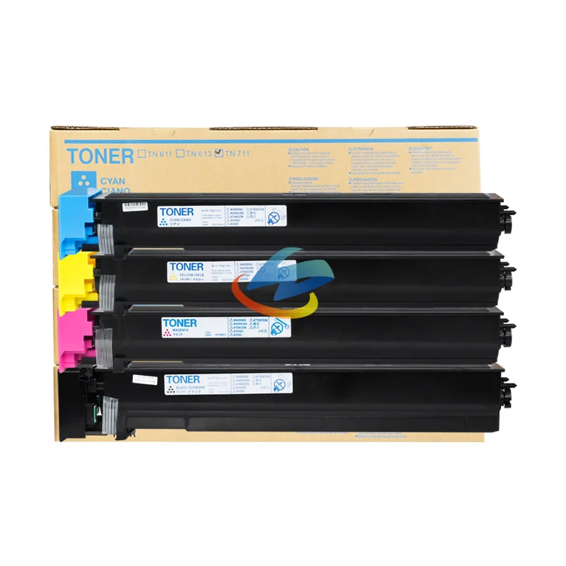 1PCS TN711 Toner Cartridge for Konica Minolta Bizhub C-654 754 Compatibe C754 C654 TN-711 Copier Cartridges CMY/500g BK/750g