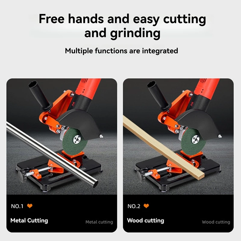 

Angle Grinder Stand Angle Grinder Bracket Holder Support for 115-125 Angle Grinder DIY Cutting Stand Power Tools-A26I