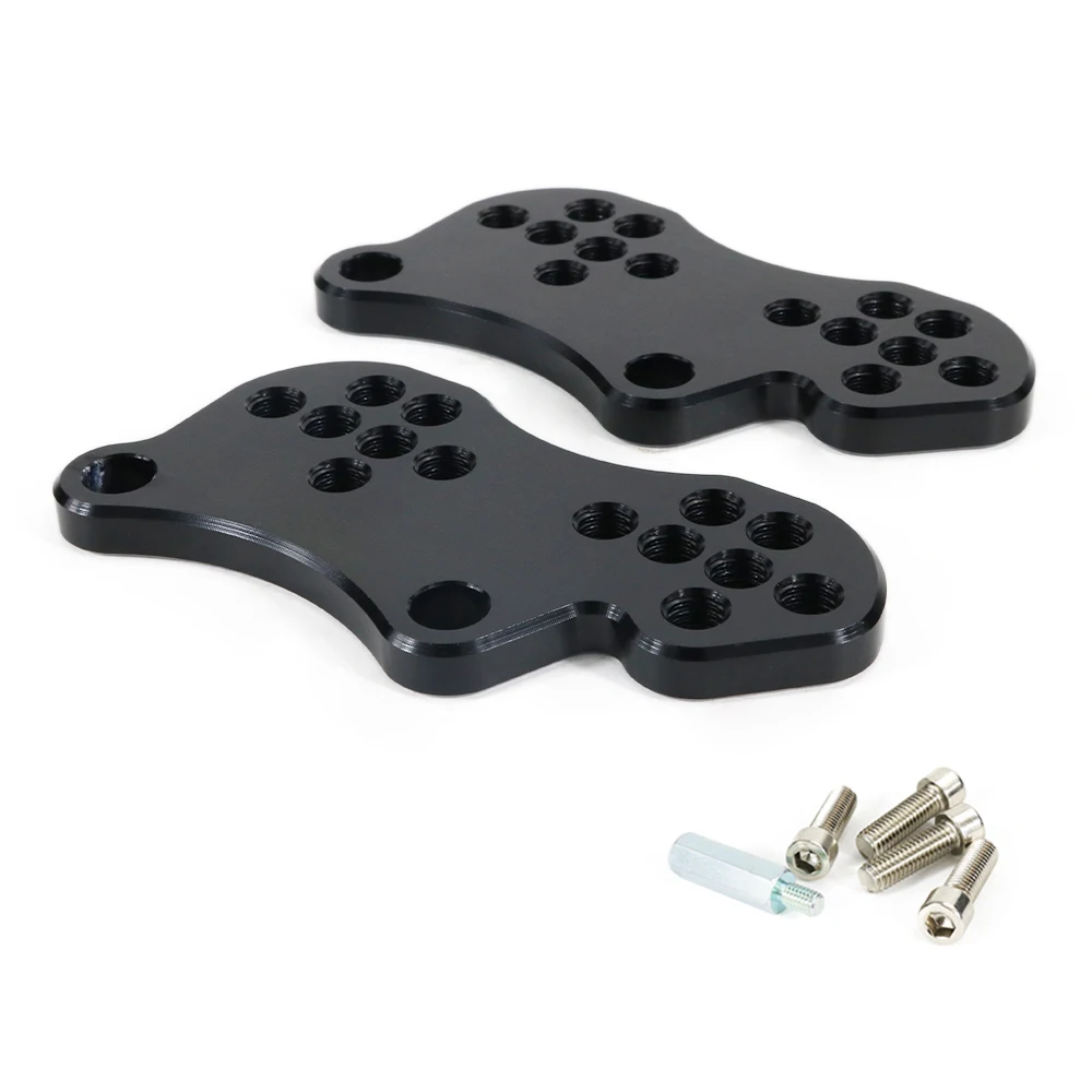 Motorcycle Fully Adjustable 7 Position Up and Back Adjustable Rear Set Riser Plates SV650 SV650s 1999-2012 2013 2014 For Suzuki