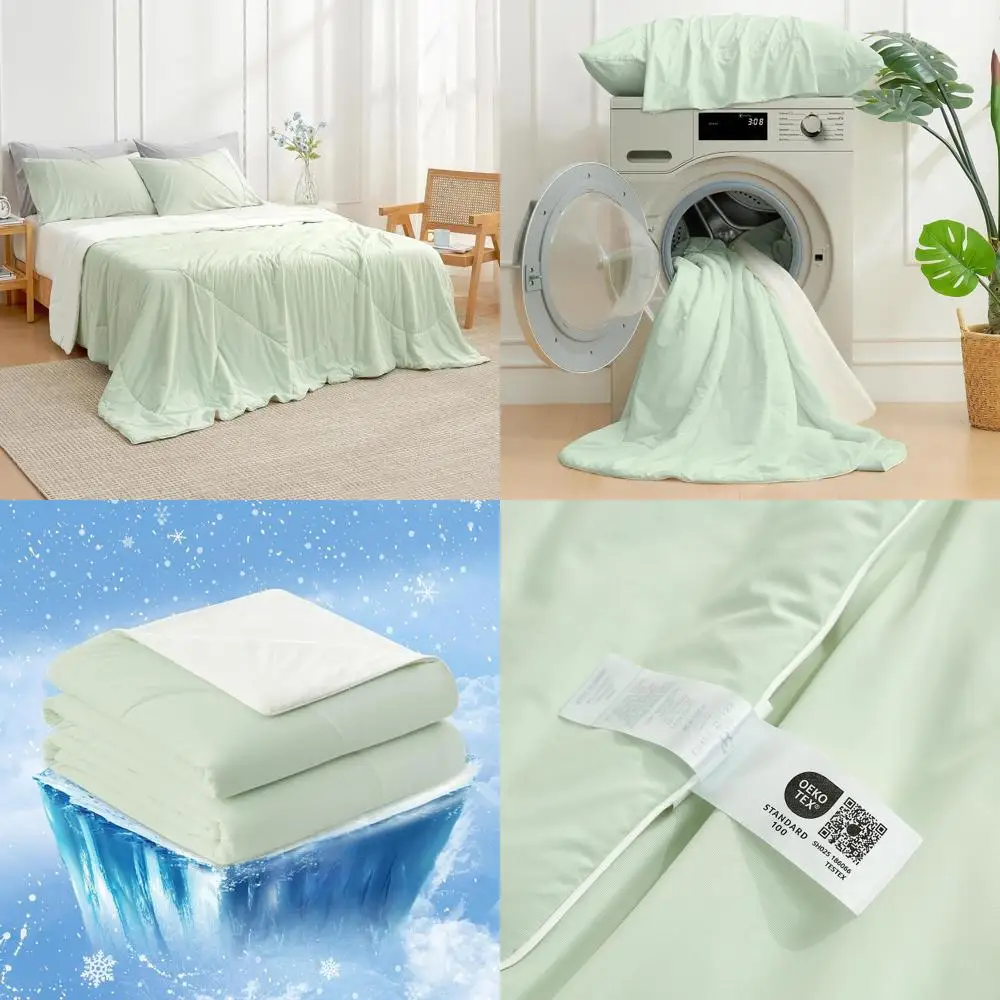 

Одеяло Twin Size охлаждающее для тех, кто потеет во сне, светло-мятного цвета, дышащее, шелковистое, легкое