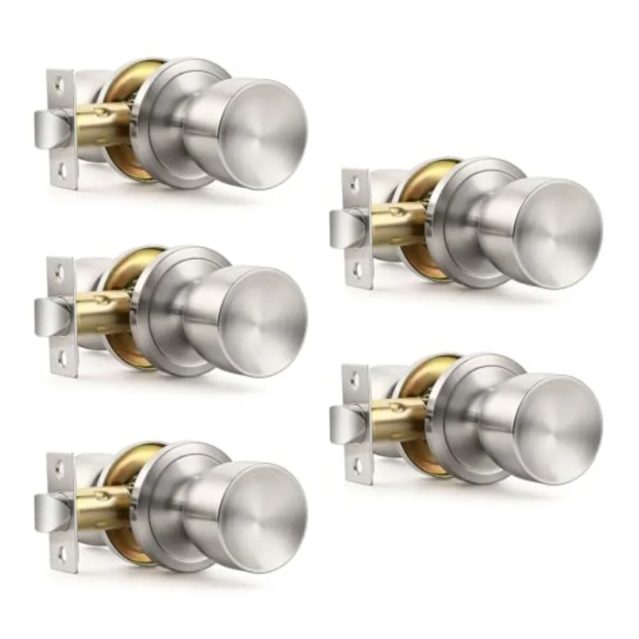 

Pack Door Knob, Door Knobs Keyless Doorknobs for Interior Doors, Hallway, Closet and More, No Locking Door Knobs with Tulip Kno