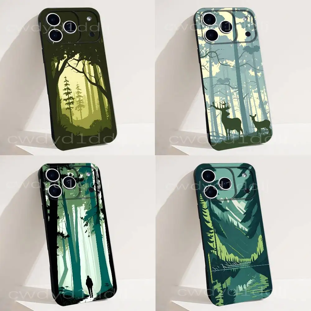 

Forest Green Wild For iPhone 17,16,15,14,13,12,X,XS,8,7,Pro,Max,Plus,E,SE4,Air,Mini Protective Shell Slim Phone Case