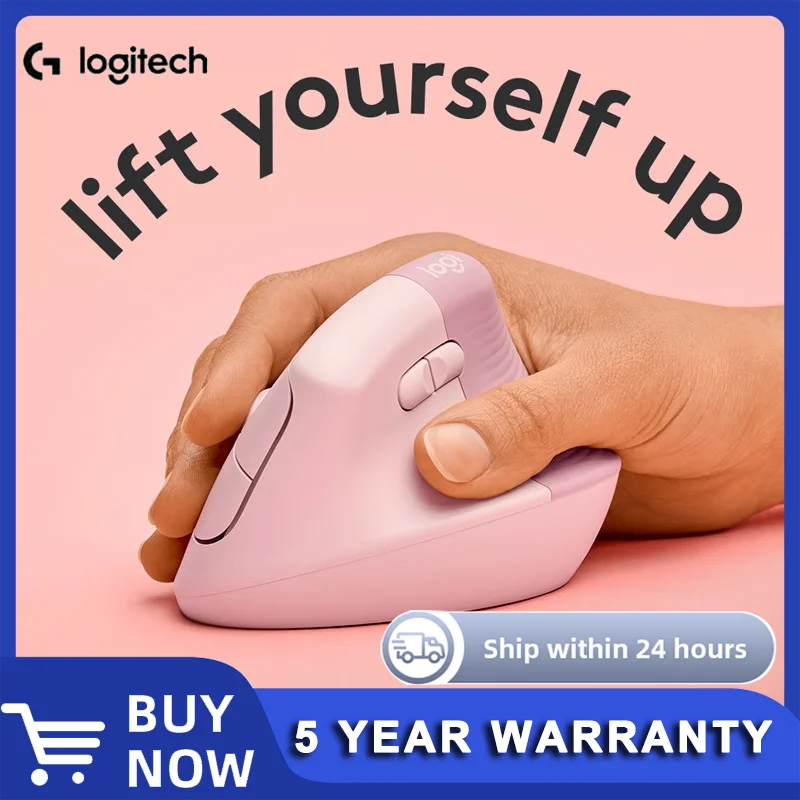 

Вертикальная эргономичная мышь Logitech MX LIFT Logitech MX LIFT: беспроводная связь 2,4G Bluetooth, 6 кнопок, 1000 точек на дюйм для офиса и игр