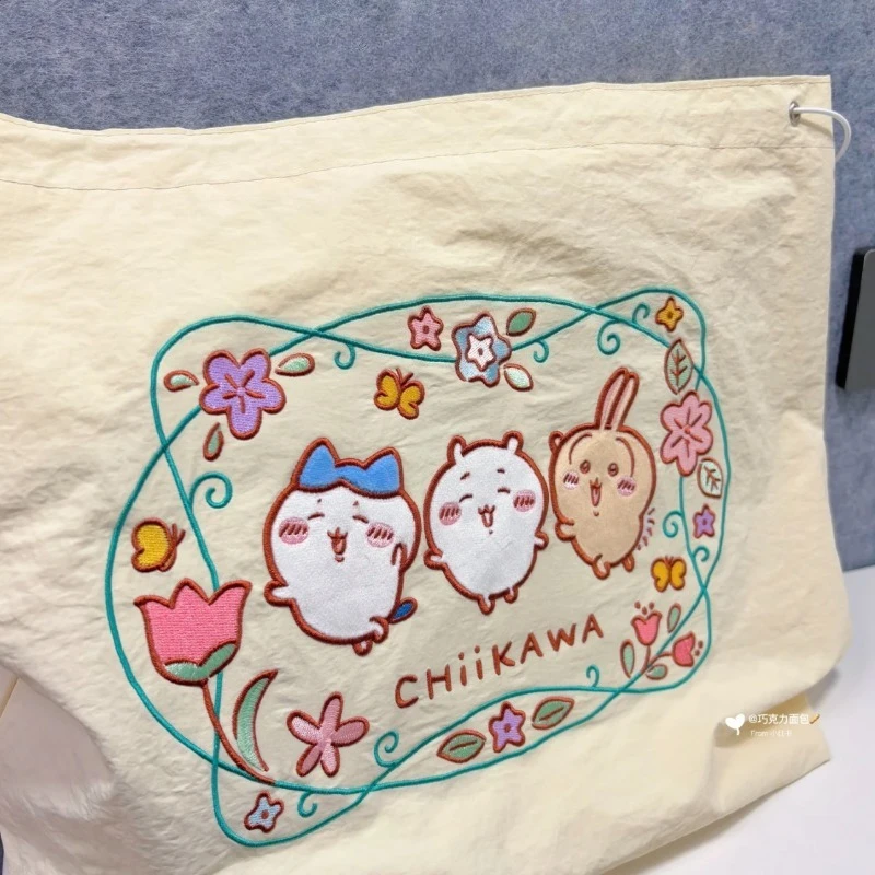 Miniso Chiikawa Hachiware Creative High-quality Embroidered Tote Bag Cartoon Cute Canvas Handbag Family Friend Holiday Gift Toy - Image 3