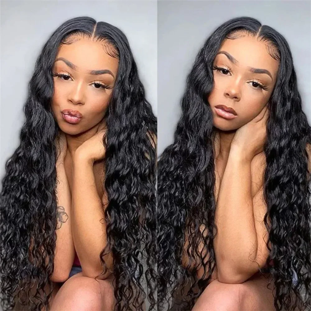 Synthetic Wigs Fashion African Black Middle-parted Long Curly Wig Natural Women Fluffy Full Head Cover