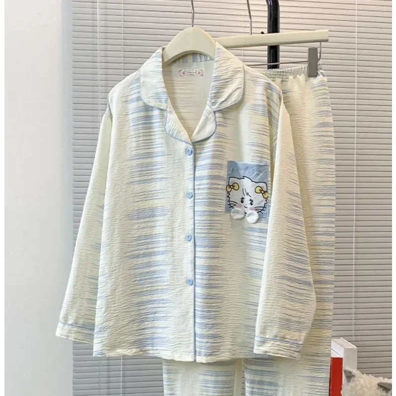 Miniso Mikko Pyjama Cartoon reine Baumwolle gedruckt plus Größe Langarmhose neue Herbst lässig multifunktion ale Home Wear