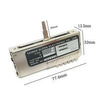1PCS Taiwan ALPHA Aihua Orbit Type Sliding Potentiometer RA45K2F Double B50KX2 Direct Sliding Potentiometer