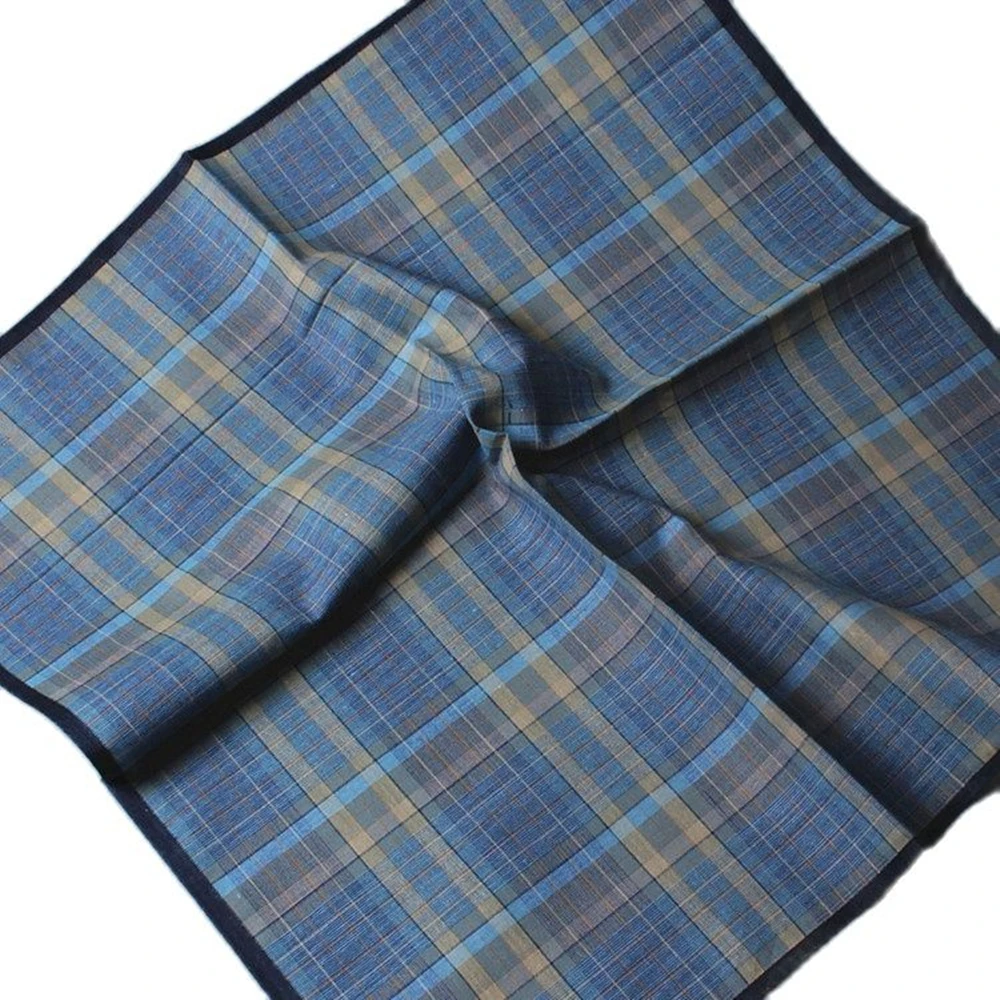 Mouchoir à rayures à carreaux vintage classiques pour hommes, carrés de poche Hanky, 100% coton, serviette de poitrine décontractée d\'affaires, lot