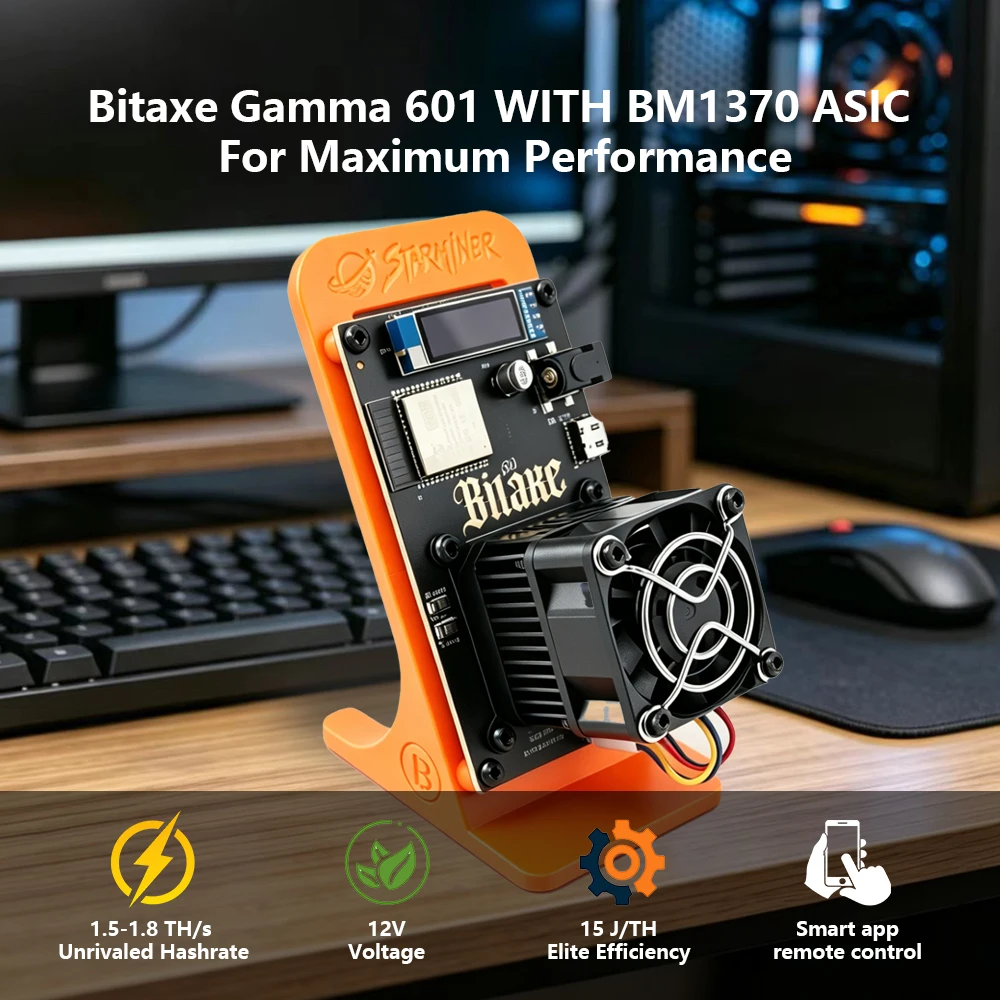 STARMINER Bitaxe Gamma 601/602 1.5Th/s 2026 Ulepszenie Cichy Bitcoin Solo Miner 18W BM1370 Asic Chip Bitcoin Miner BTC Miner — zdjęcie produktu 4