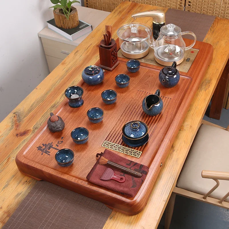 a*-Wood Plates For Food Luxury Tea Tray Office Valet Ceramic Accessories Tea Tray Tableware Hospitality Madera Teaware/.