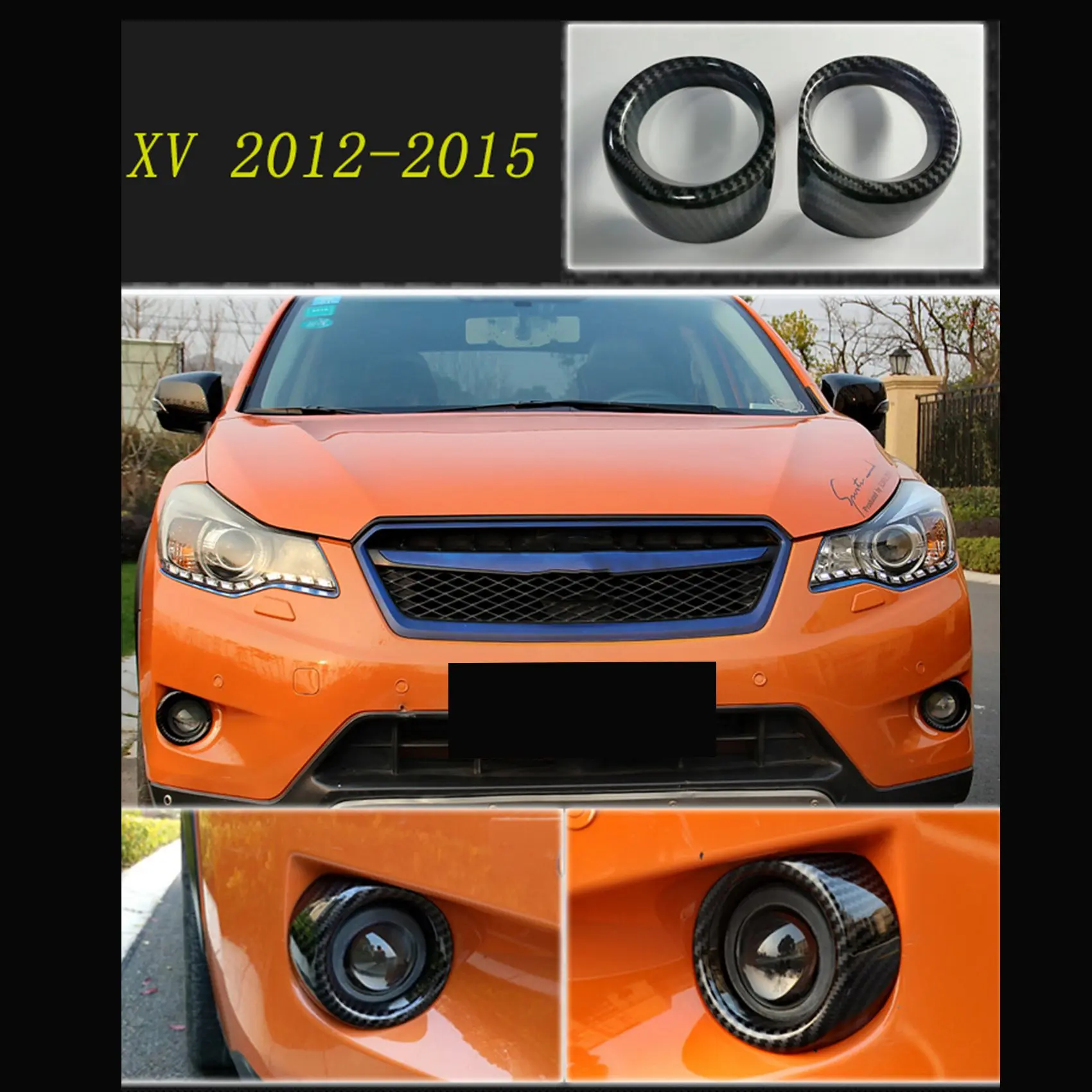 

Leading-Car ABS Front Bumper Fog Lamp Light Frame Cover Sticker Trim For Subaru XV 2012 2013 2014 2015